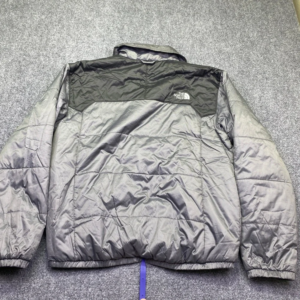 The North Face Mens Grey Black Puffer Jacket AF5T Size Medium Insulated Coat